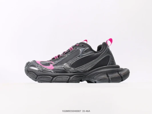 Balenciaga Runner Sneakers Black Pink Mesh
