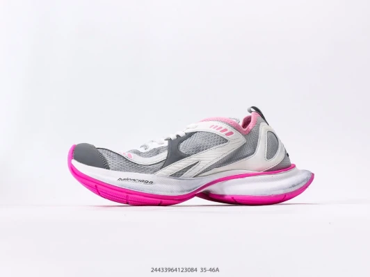 Balenciaga Runner Sneakers Grey Pink Mesh