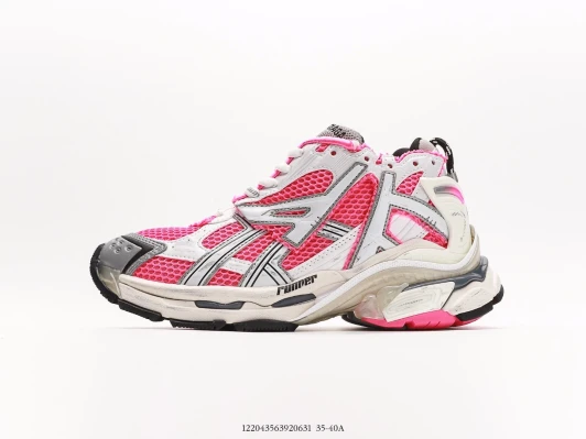 Balenciaga Runner Sneakers White Pink Mesh