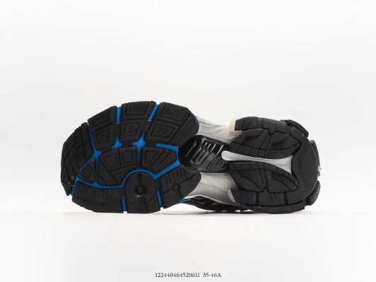 Balenciaga Runner Trainers Grey Blue Black Graffiti