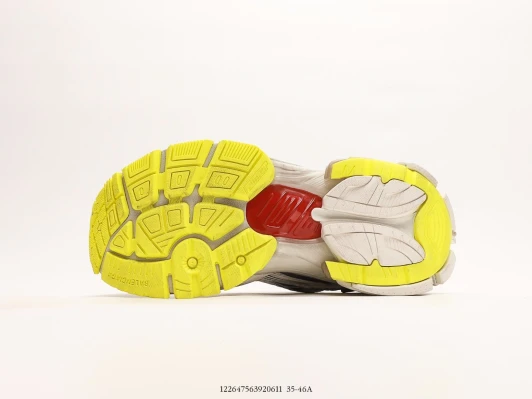Balenciaga Runner Sneakers White Red Yellow Mesh