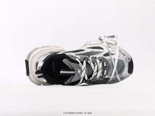 Balenciaga Runner Sneakers Silver Mesh