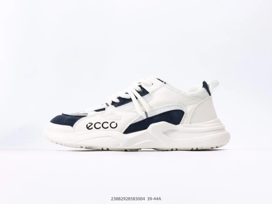 Ecco Sneakers White Navy Mesh Chunky Sole FZ3055-003 Ecco Sneakers White Navy Mesh Chunky Sole FZ3055-003