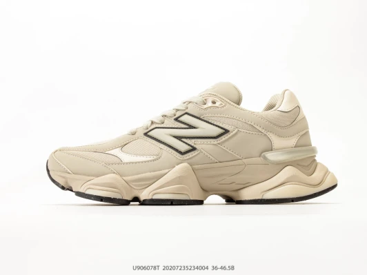 New Balance 9060 Beige Suede & Mesh Sneakers