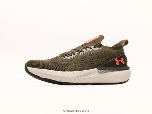 Under Armour Running Shoes Olive Green Mesh Lace-Up CJ1641-101