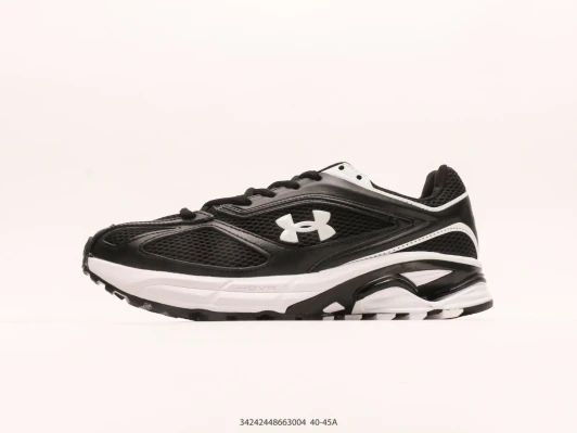 Under Armour Running Shoes Black White Mesh HOVR