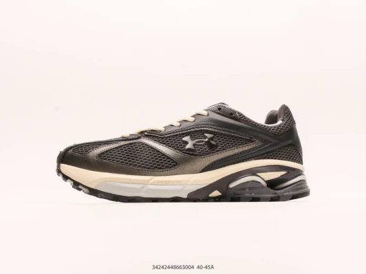 Under Armour Running Shoes Black Mesh Synthetic HOVR