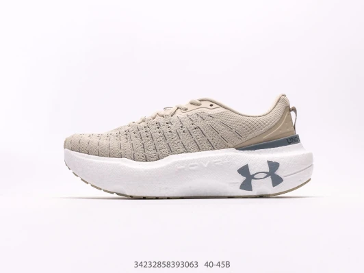 Under Armour Running Shoes Beige Knit Chunky Sole DJ0950-101