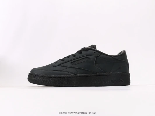 Reebok Club C 85 Black Leather Sneakers DV7763