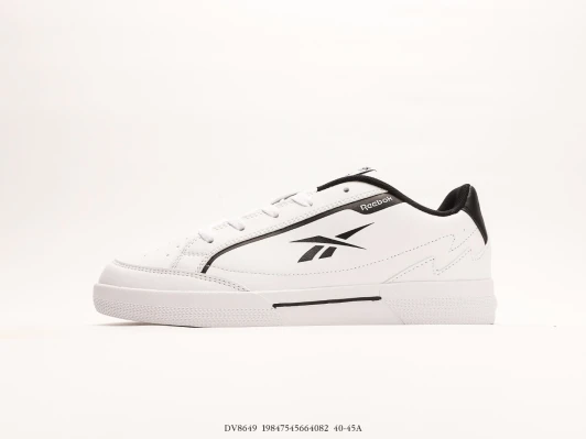 Reebok White Leather Lace-Up Sneakers DA3199-001