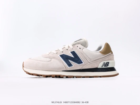 New Balance 574 Sneakers Suede Beige Navy ML574LGI
