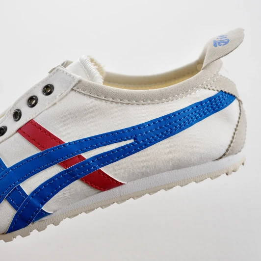 Onitsuka Tiger Mexico 66 Slip-On White Blue Red Canvas Shoes