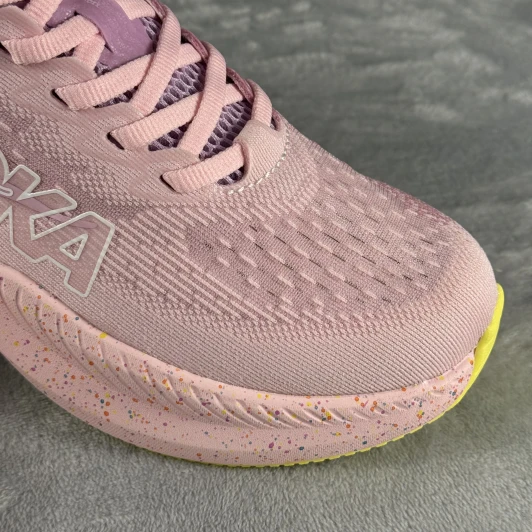 Hoka Running Shoes Pink Speckled Midsole