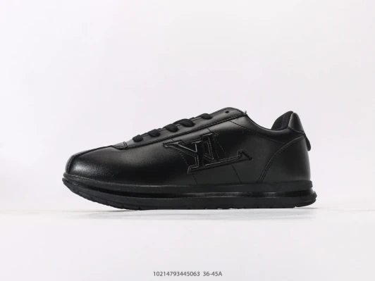 Louis Vuitton Men's Black Leather Low-Top Sneakers DV3464-002