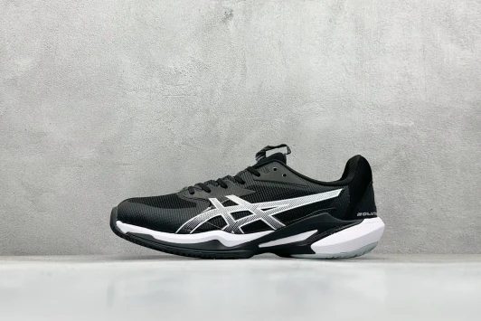ASICS Volleyball Shoes Black White Mesh Lace-Up 1042A269-960
