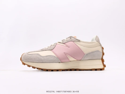 New Balance 327 Sneakers Cream Pink Suede Rubber