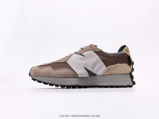 New Balance 327 Brown Suede And Mesh Sneakers