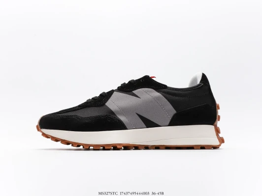New Balance 327 Sneakers Black Suede Grey Logo MS327STC