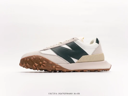 New Balance Sneakers White Green Suede Rubber Sole UXC72VA