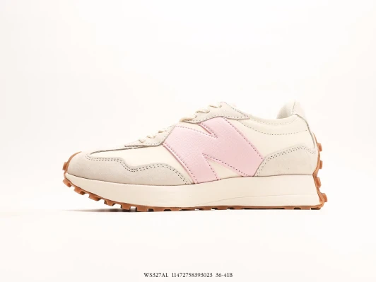 New Balance 327 Sneakers Cream Pink Suede Rubber WS327AL