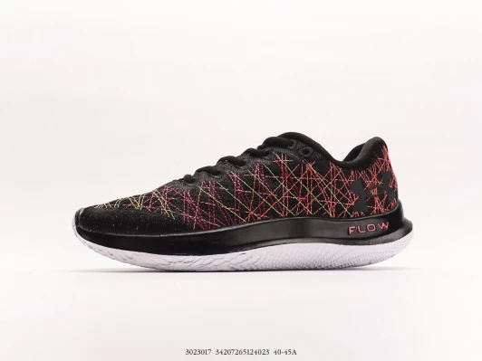 Under Armour Flow Running Shoes Black Multi-Color Knit