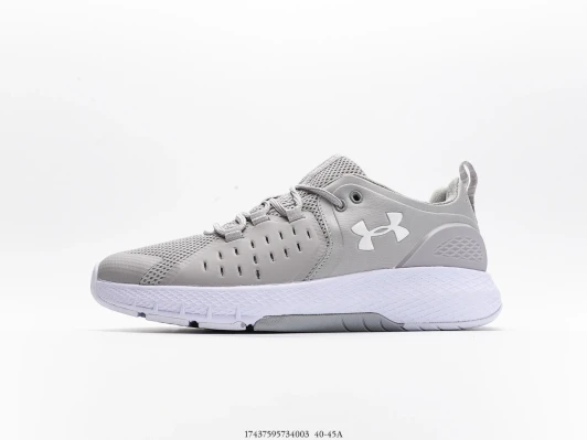 Under Armour Training Shoes Grey Mesh Leather Distinctive Lacing