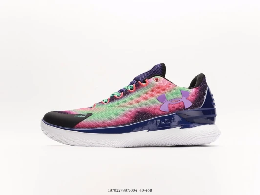 Under Armour Basketball Shoes Tie-Dye Purple Green White