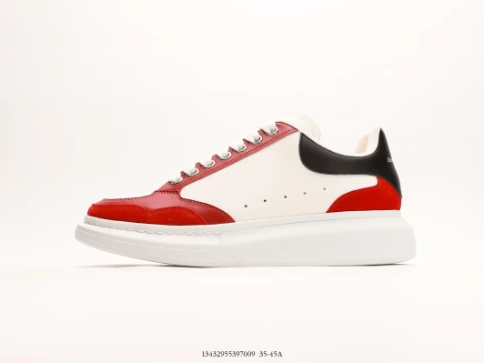 Alexander McQueen Oversized Sole Sneakers White Red Black FZ3055-003