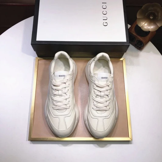 Gucci Men's Sneakers White Leather Chunky Sole
