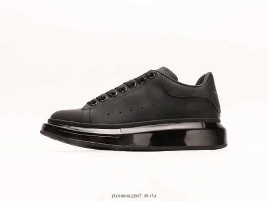 Alexander McQueen Oversized Sole Sneakers Black Leather BV0074-060