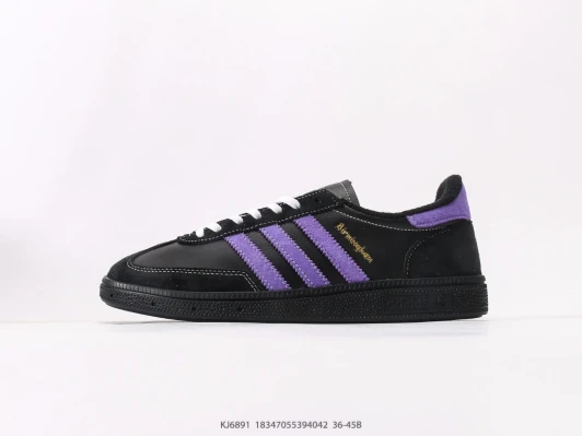 Adidas Sneakers Black Purple Suede Leather KJ6891