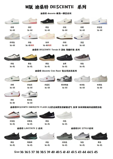 Descente Sneakers White Green