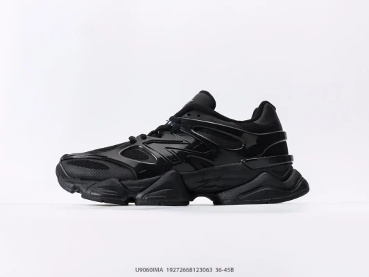New Balance 9060 Black Mesh & Synthetic Leather Chunky Sneakers