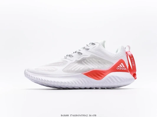 Adidas Running Shoes White Orange Mesh B43688
