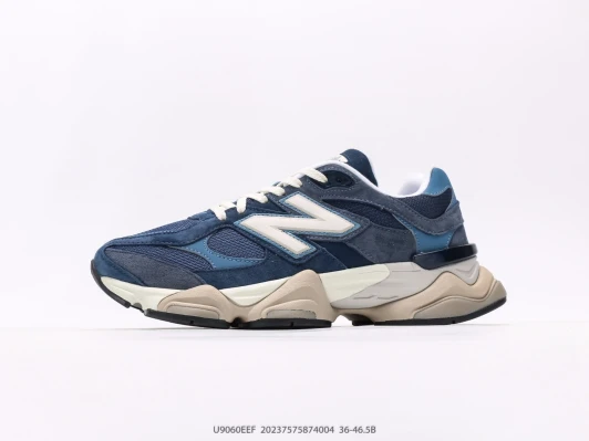 New Balance 9060 Navy Blue Suede & Mesh Sneakers U9060EEF