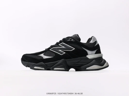 New Balance Sneakers Black Suede Silver Accents U9060BLC