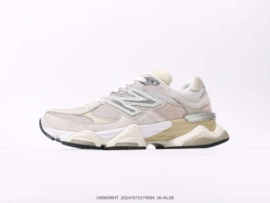New Balance 9060 Sneakers White Suede Mesh
