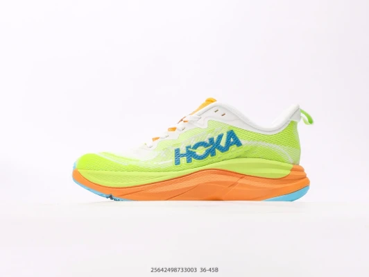 Hoka Running Shoes White Neon Green Orange Blue DR9761-0055