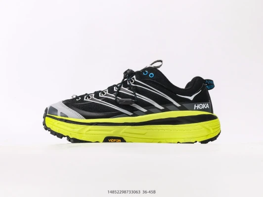 Hoka Trail Running Shoes Black Neon Yellow Synthetic AO4297-1005