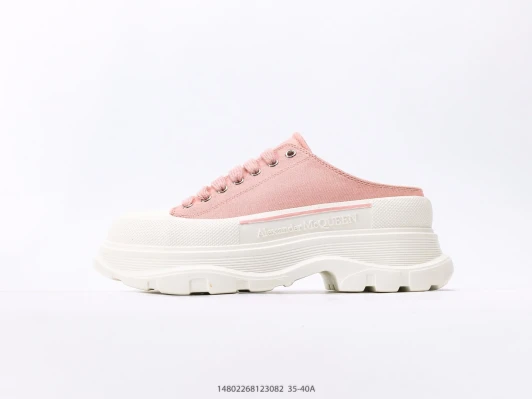 Alexander McQueen Pink Canvas Mule Sneakers DJ4375-0044