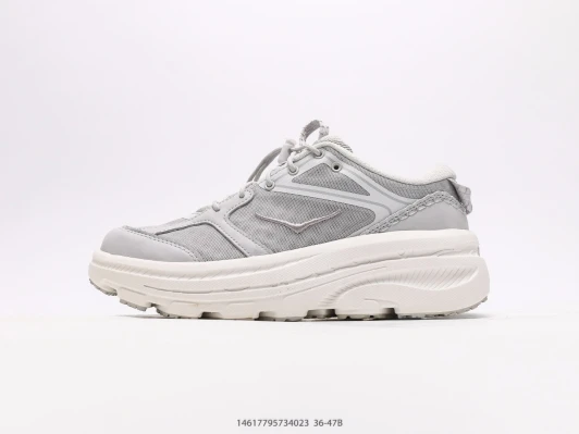 Hoka Running Shoes Grey Mesh Chunky Sole AA3830-0024