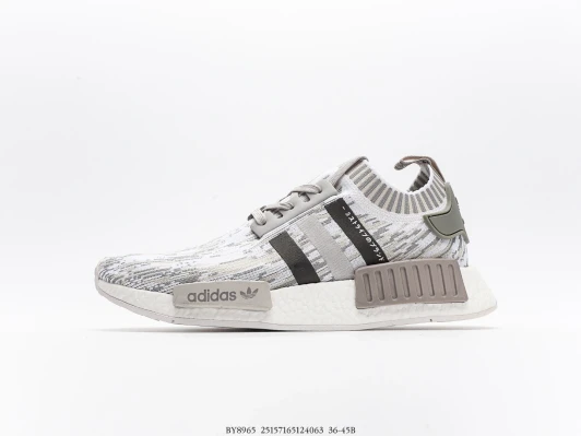 Adidas Running Shoes Grey White Knit Sneakers BY8965