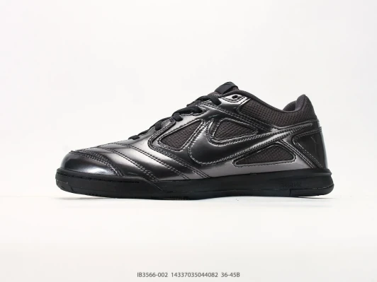 Nike Indoor Soccer Shoes Black Metallic Synthetic Leather IB3566-002