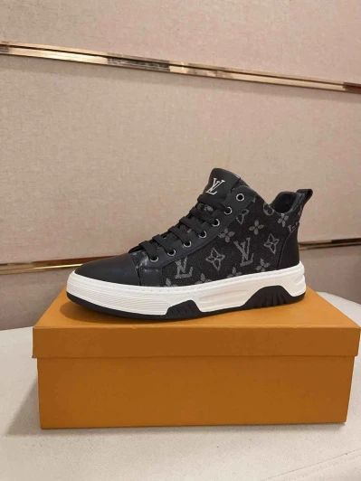 Louis Vuitton High-Top Sneakers Black Monogram
