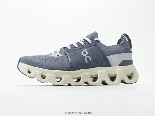 On Running Shoes Grey Textile Lace-Up DZ1847-114