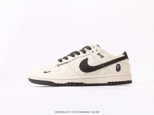 Nike Dunk Low Bape Cream Brown Sneakers QW5836-016