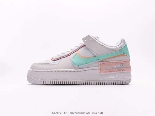 Nike Air Force 1 Shadow SE Pastel Leather Platform Sneakers CI0919-117