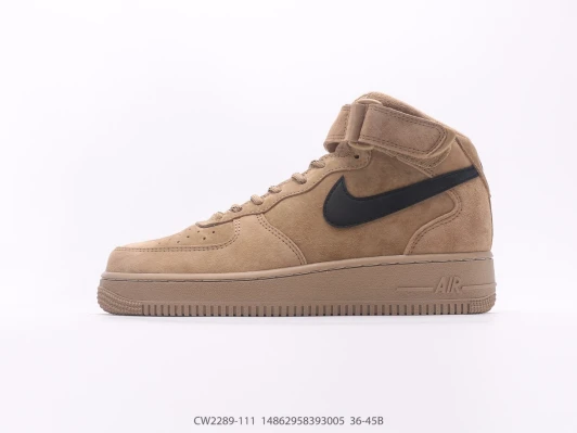 Nike Air Force 1 Mid Suede Tan Sneakers CW2289-111