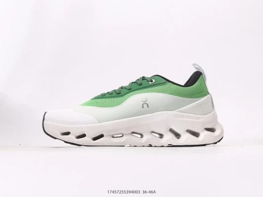 ON Running Shoes Green White Mesh Lightweight