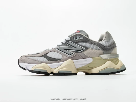New Balance 9060 Grey Suede & Mesh Sneakers U9060GRY